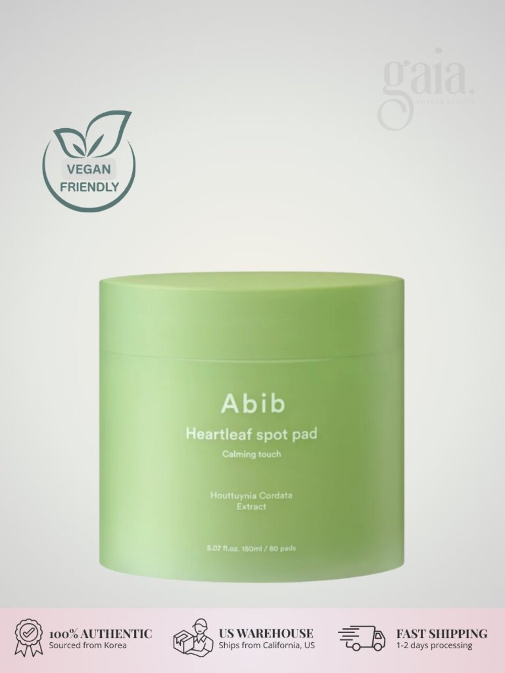 Abib Heartleaf Spot Pad Calming Touch 80 Pads Soothing Toner Pads Sensitive Skin